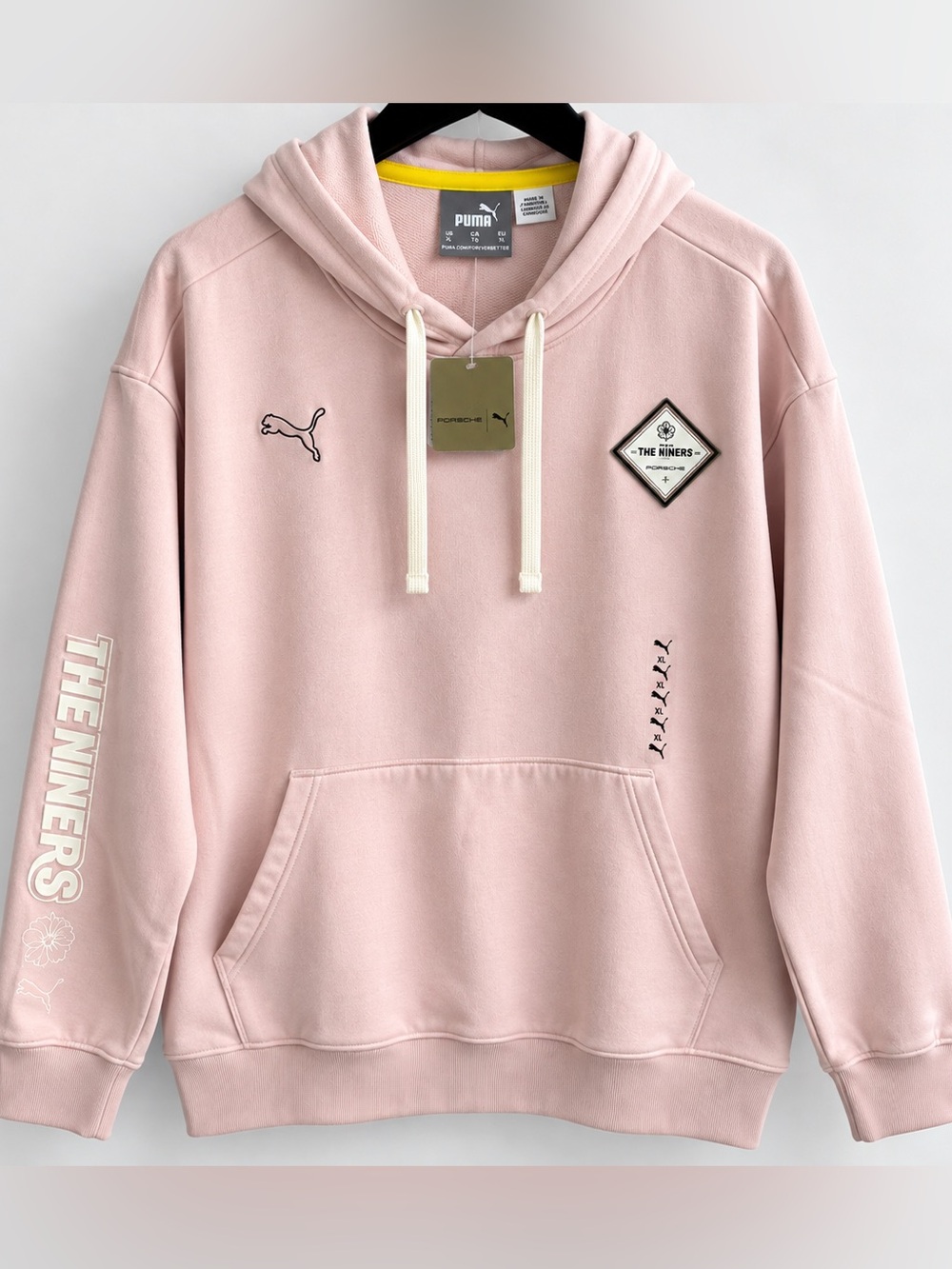 Porsche x PUMA The Niners Summer Crew Hoodie Men XL Pink NWT 624569-07
